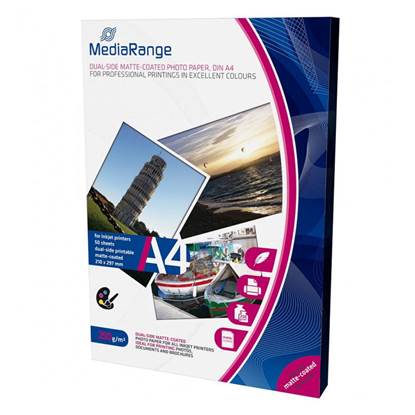 Φωτογραφικό Χαρτί MediaRange για Inkjet Εκτυπωτές A4 Dual-side Matte 200g/m² 50 Φύλλα