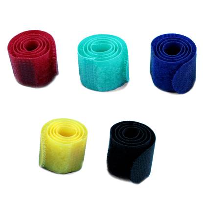 MediaRange Hook and Loop cable ties 16x215mm Assorted Colours (5)