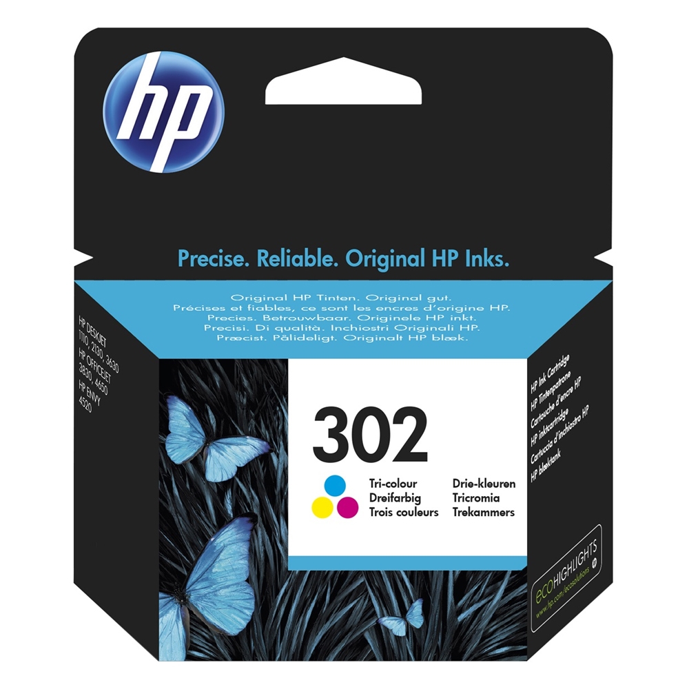 Γνήσιο Μελάνι Εκτυπωτή InkJet HP 302 (F6U65AE) Πολλαπλό (Color)