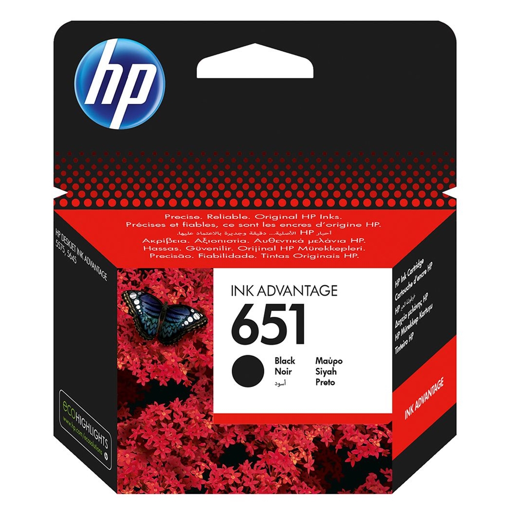 Γνήσιο Μελάνι Εκτυπωτή InkJet HP 651 (C2P10AE) Black