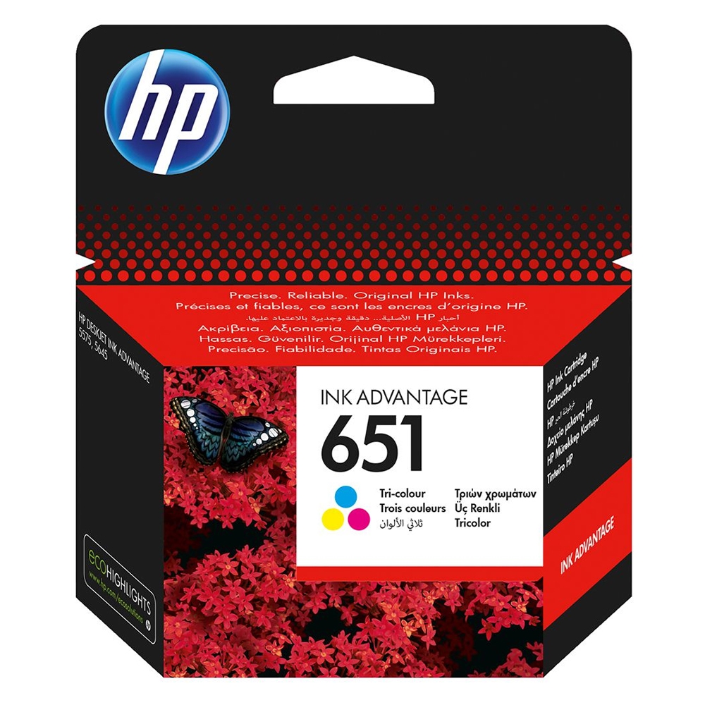 Γνήσιο Μελάνι Εκτυπωτή InkJet HP 651 (C2P11AE) Πολλαπλό (Color) 