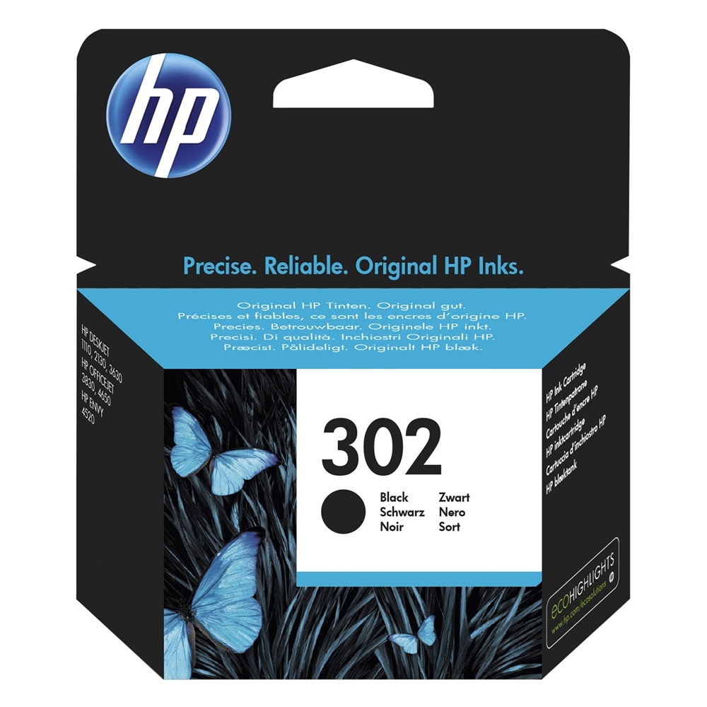 Γνήσιο Μελάνι Εκτυπωτή InkJet HP 302 (F6U66AE) Black