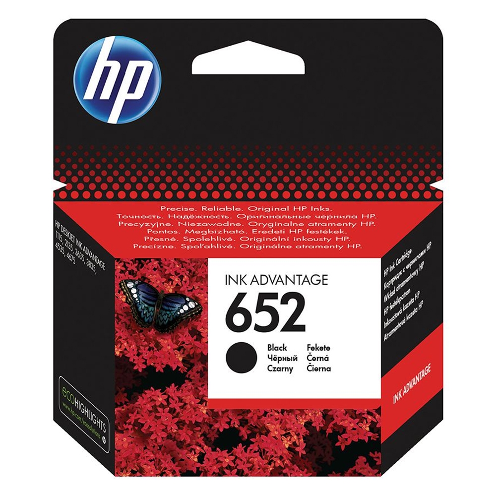 Γνήσιο Μελάνι Εκτυπωτή InkJet HP 652 (F6V25AE) Black