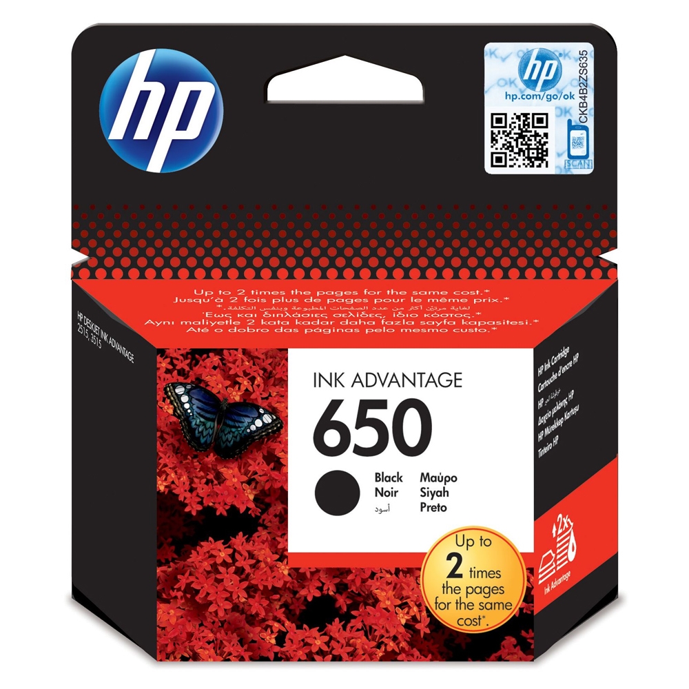 Γνήσιο Μελάνι Εκτυπωτή InkJet HP 650  (CZ101AE) Μαύρο