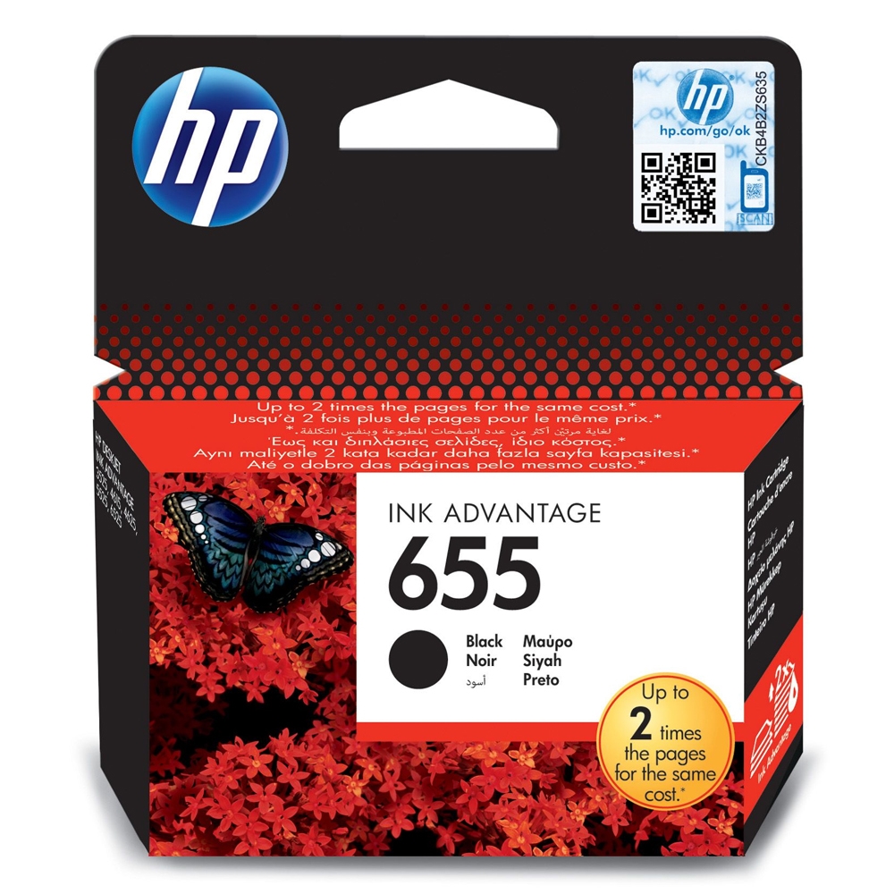 Γνήσιο Μελάνι Εκτυπωτή InkJet HP 655 (CZ109AE) Black