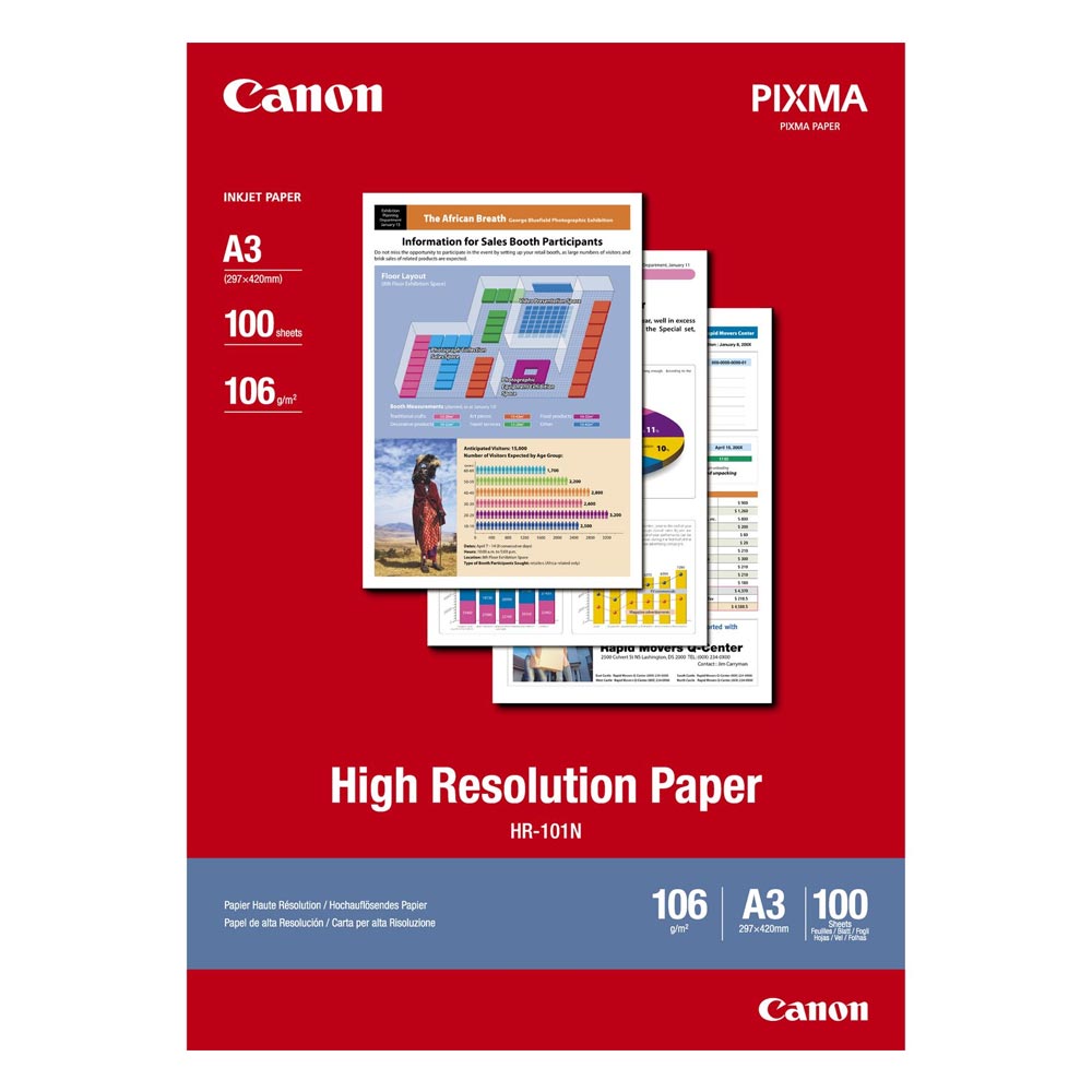 High Resolution Paper CANON A3 106g/m² 100 Φύλλα (1033A005) (CAN-HR-101A3)