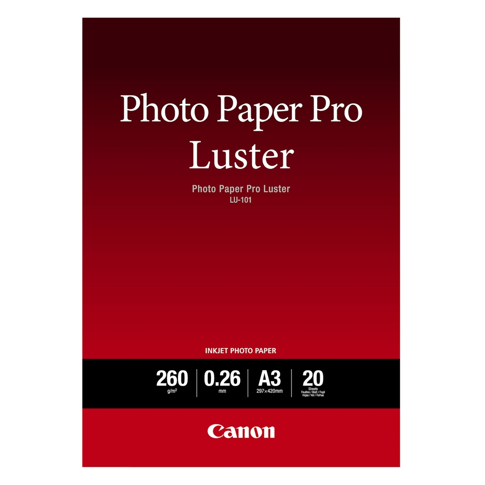 Φωτογραφικό Χαρτί Pro Luster CANON A3 Semi Glossy 260g/m² 20 Φύλλα (6211B007) (CAN-LU-101A3) Φωτογραφικό Χαρτί Pro Luster CANON A3 Semi Glossy 260g/m² 20 Φύλλα (6211B007) (CAN-LU-101A3)