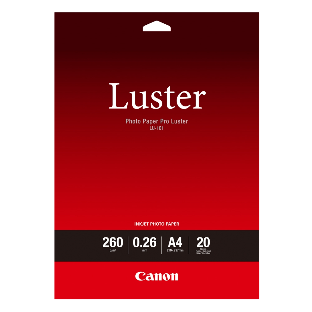 Φωτογραφικό Χαρτί Pro Luster CANON A4 Semi Glossy 260g/m² 20 Φύλλα (6211B006) (CAN-LU-101A4) Φωτογραφικό Χαρτί Pro Luster CANON A4 Semi Glossy 260g/m² 20 Φύλλα (6211B006) (CAN-LU-101A4)