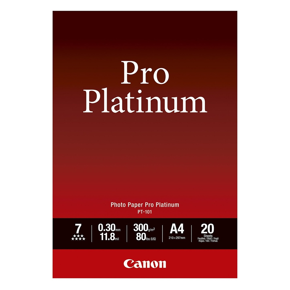 Φωτογραφικό Χαρτί Pro Platinum CANON A4 Glossy 300g/m² 20 Φύλλα (2768B016) (CAN-PT-101A4) Φωτογραφικό Χαρτί Pro Platinum CANON A4 Glossy 300g/m² 20 Φύλλα (2768B016) (CAN-PT-101A4)
