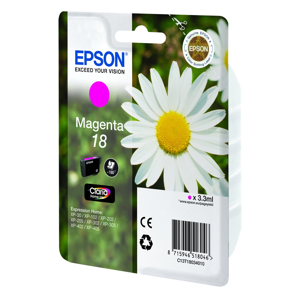 Epson Μελάνι Inkjet No.18 Magenta (C13T18034012) (EPST180340)