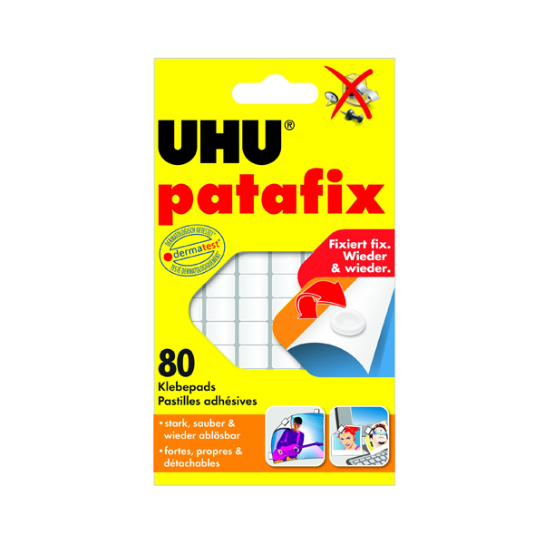 UHU Κόλλα Αυτοκόλλητο Patafix 80 White Glue Pads