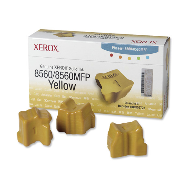 XEROX PHASER 8560 YELL  ColorStix-3pk (108R00725) (XER108R00725)