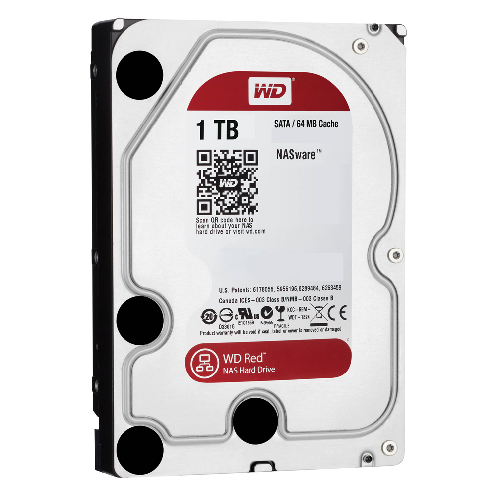 Western Digital Εσωτερικός Σκληρός Δίσκος 1 TB (CMR) (Red 3.5") (WD10EFRX)