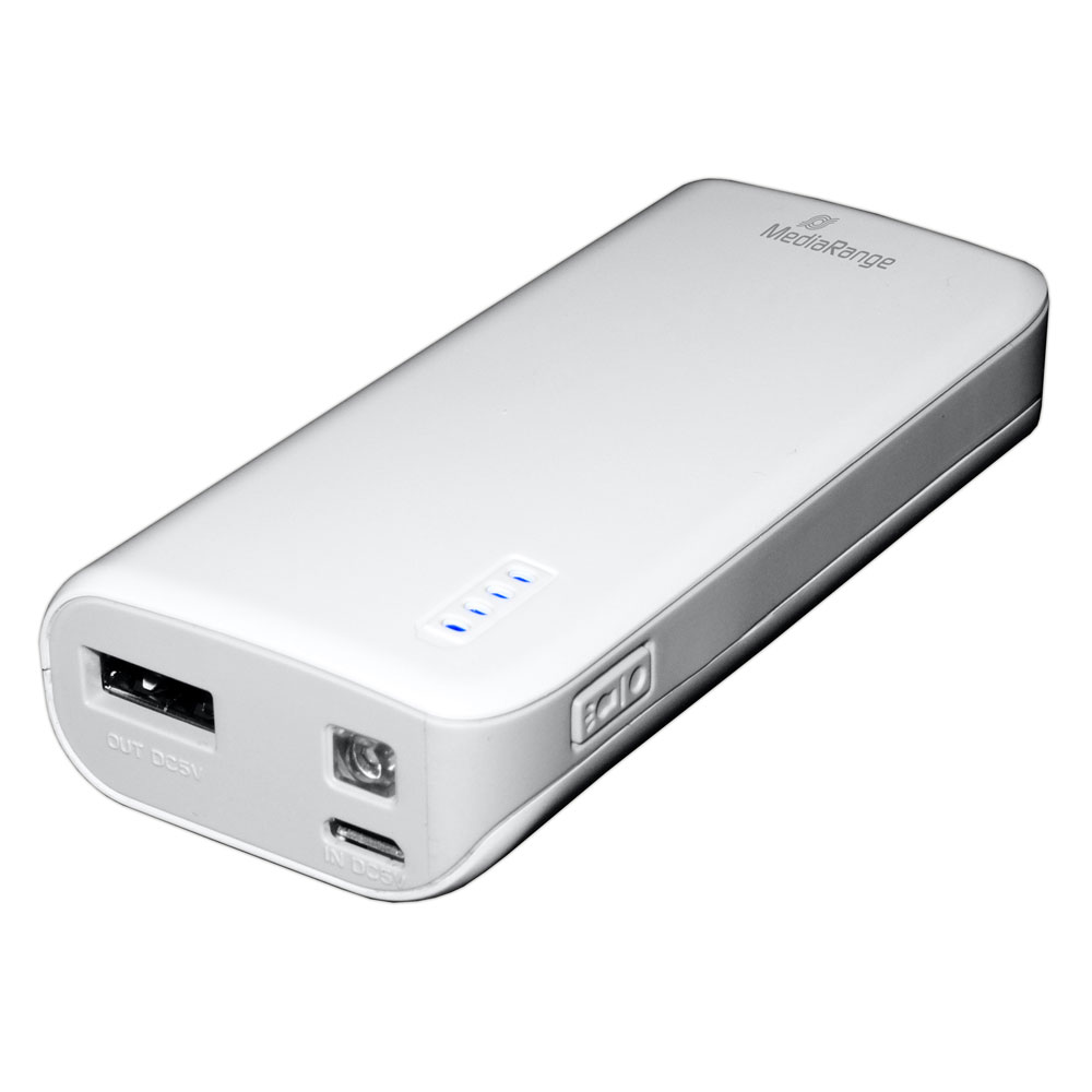 MediaRange MR751 Power Bank 5200mAh με Θύρα USB-A Λευκό