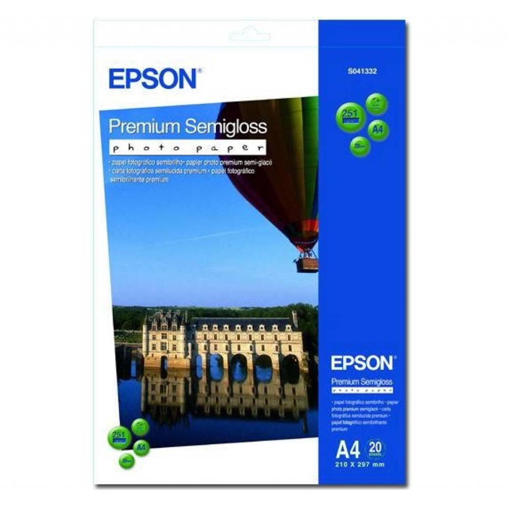 Φωτογραφικό Χαρτί EPSON A4 Semi Gloss 251g/m² 20 Φύλλα (C13S041332) (EPSS041332) Φωτογραφικό Χαρτί EPSON A4 Semi Gloss 251g/m² 20 Φύλλα (C13S041332) (EPSS041332)