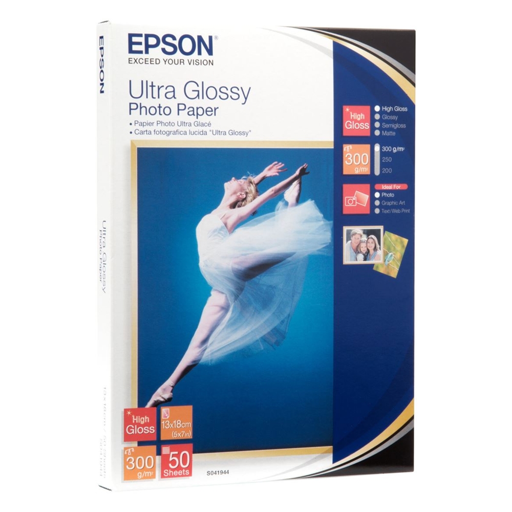 Φωτογραφικό Χαρτί EPSON 130x180mm Ultra Glossy 300g/m² 50 Φύλλα (C13S041944) (EPSS041944) Φωτογραφικό Χαρτί EPSON 130x180mm Ultra Glossy 300g/m² 50 Φύλλα (C13S041944) (EPSS041944)