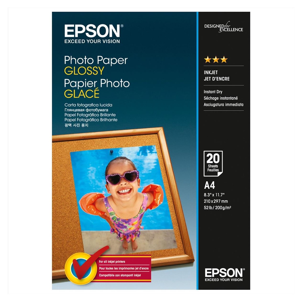 Φωτογραφικό Χαρτί EPSON Glossy A4 20 Φύλλα (C13S042538) (EPSS042538) Φωτογραφικό Χαρτί EPSON Glossy A4 20 Φύλλα (C13S042538) (EPSS042538)