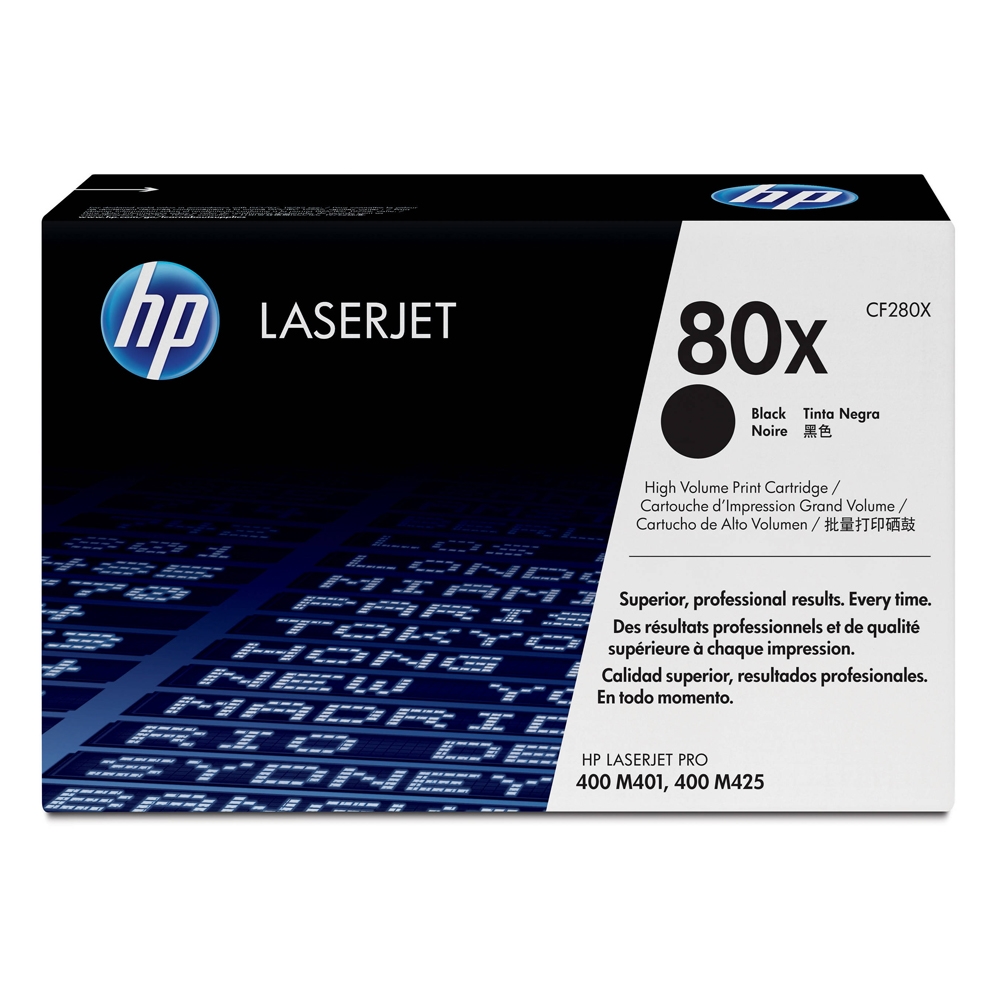 HP 80A LaseJet Black Toner HC (6.9k) (CF280X) (HPCF280X)