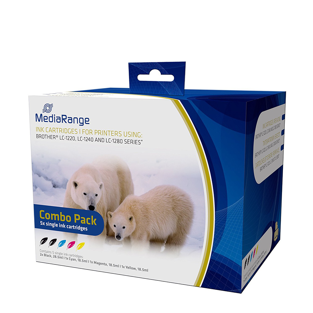 Inkjet MEDIARANGE Συμβατό για Εκτυπωτές Brother (Multipack) (LC-1220/LC-1240/LC-1280) (MRB1240)