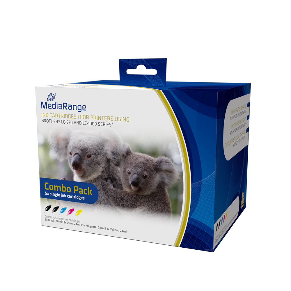 Inkjet MEDIARANGE Συμβατό για Εκτυπωτές Brother (4-Colour) (LC-970/LC-1000) (MRB1000)