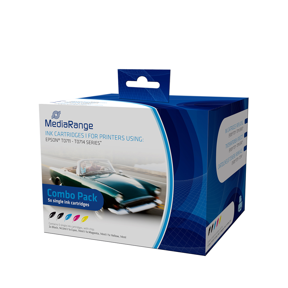 Inkjet MEDIARANGE Συμβατό για Εκτυπωτές Epson (Multipack) (T0711-T0714) (MRET71)