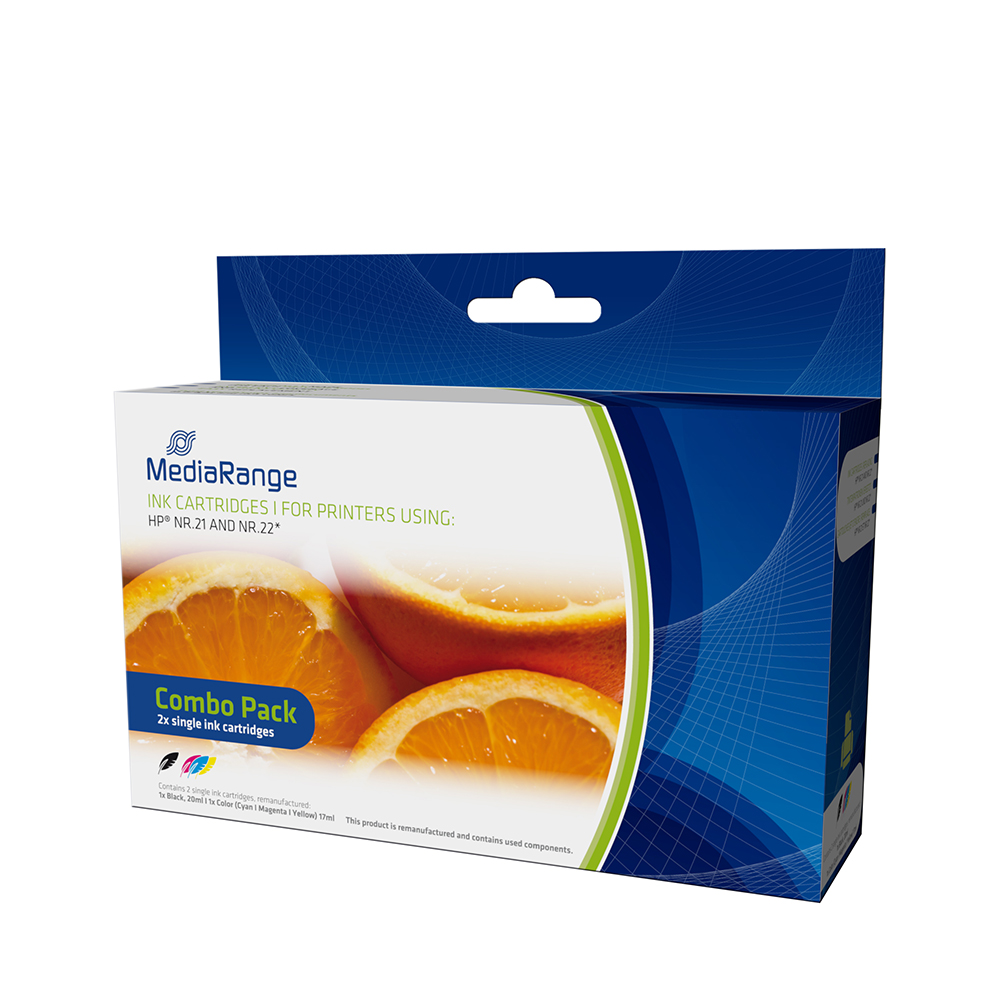 Inkjet MEDIARANGE Συμβατό για Εκτυπωτές HP (Multipack) (No.21/22) (MRHP21B22C)