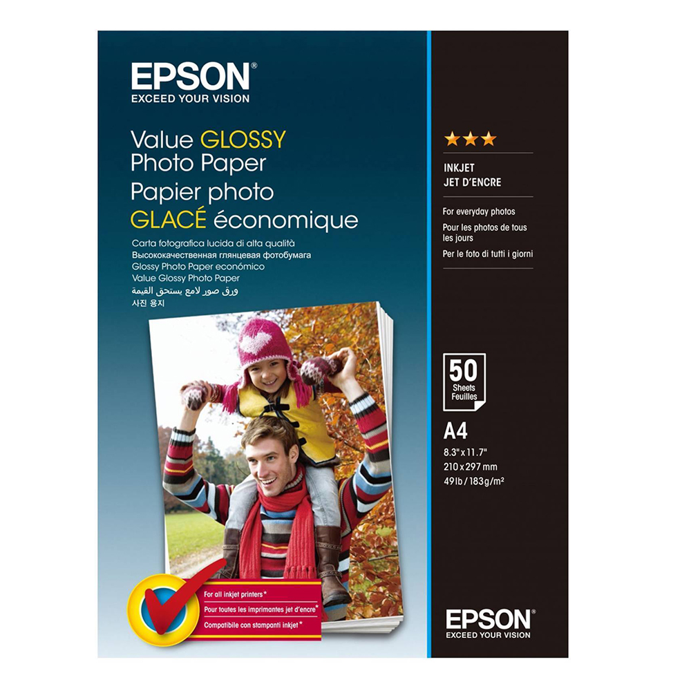 Φωτογραφικό Χαρτί EPSON Value Glossy A4 183 g/m² 50 Φύλλα (C13S400036) (EPSS400036) Φωτογραφικό Χαρτί EPSON Value Glossy A4 183 g/m² 50 Φύλλα (C13S400036) (EPSS400036)