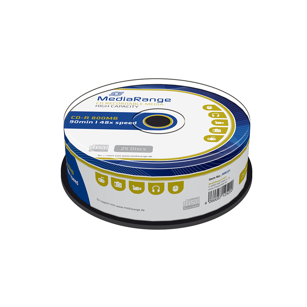 MediaRange CD-R 90' 800MB 48x Cake Box x 25 (MR221)