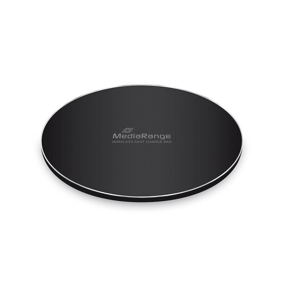 MediaRange Wireless Fast Charge Pad for Smartphones, Black (MRMA111)