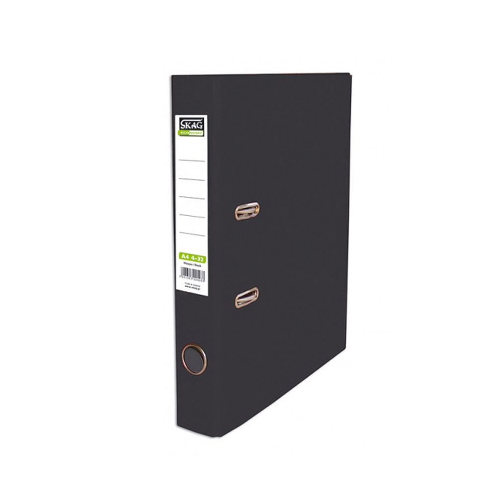 Skag Κλασέρ 4/32 για Χαρτί A4 με 2 Κρίκους Μαύρο Economy P.P