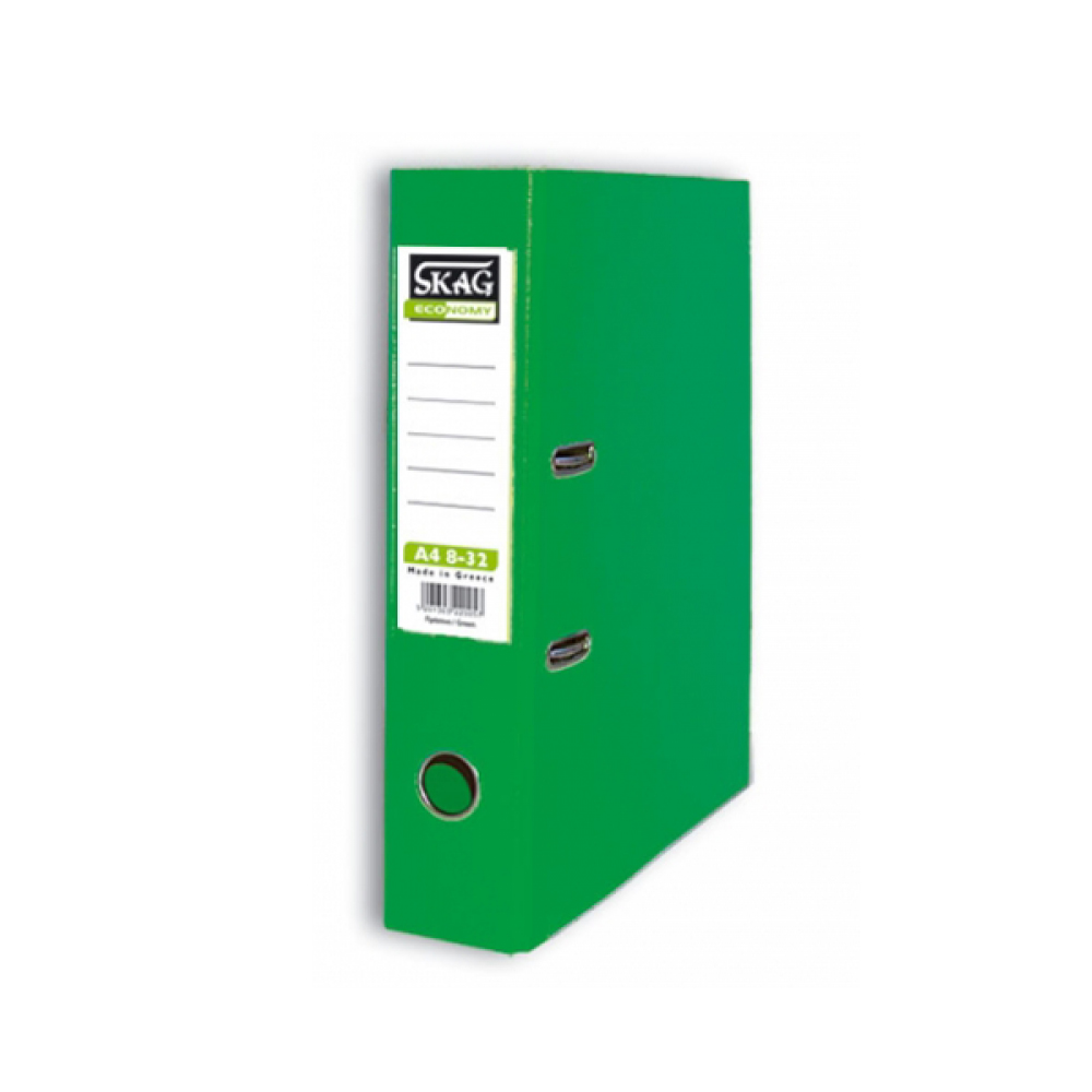 Skag Κλασέρ 8/32 για Χαρτί A4 με 2 Κρίκους Πράσινο Economy P.P