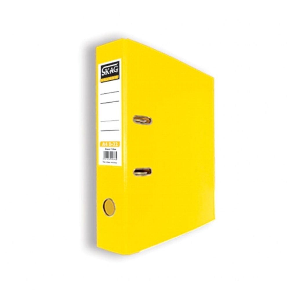Skag Κλασέρ 8/32 για Χαρτί A4 με 2 Κρίκους Κίτρινο Economy P.P