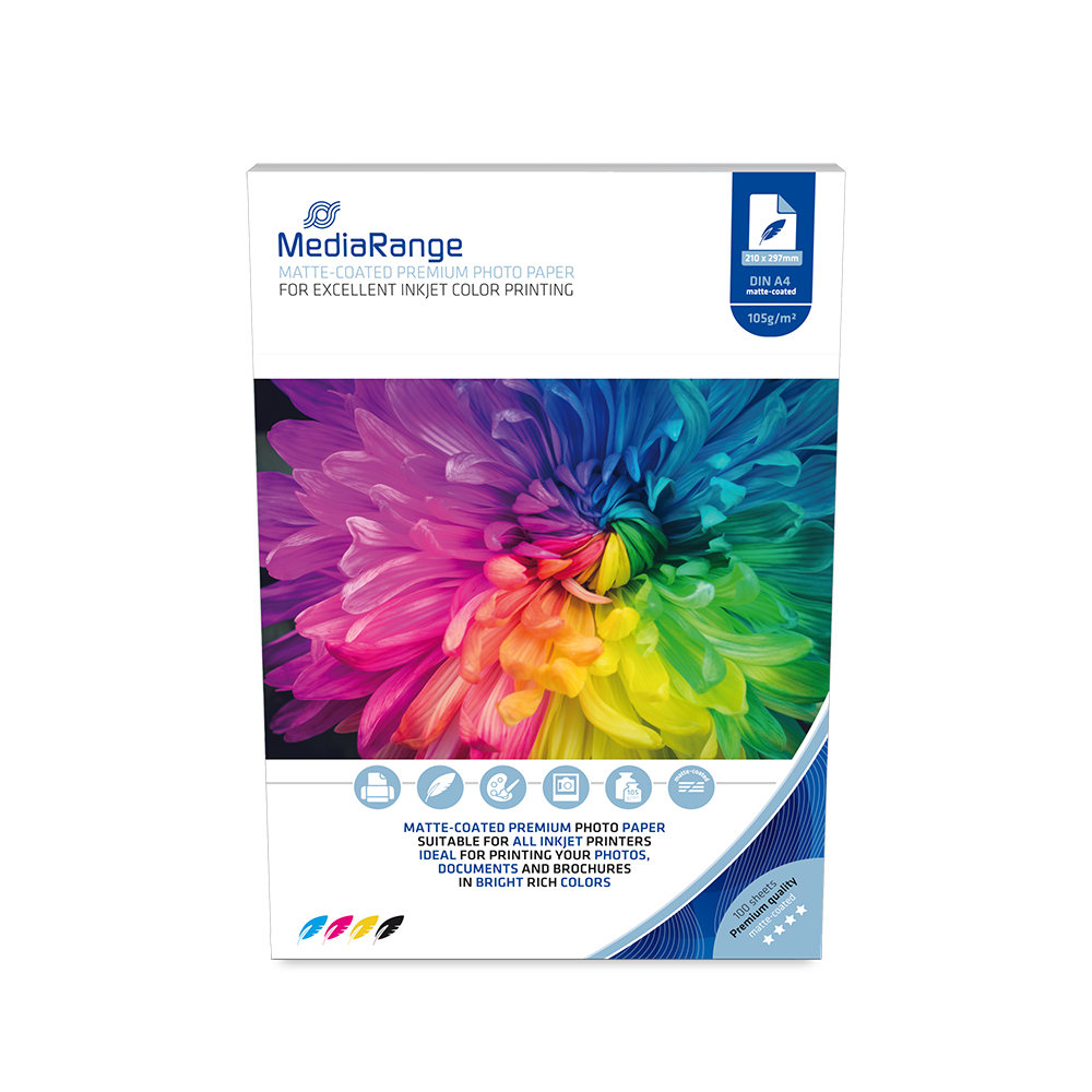 Φωτογραφικό Χαρτί MediaRange για Inkjet Εκτυπωτές Α4 Matte 105g/m² 100 Φύλλα (MRINK116) Φωτογραφικό Χαρτί MediaRange για Inkjet Εκτυπωτές Α4 Matte 105g/m² 100 Φύλλα (MRINK116)