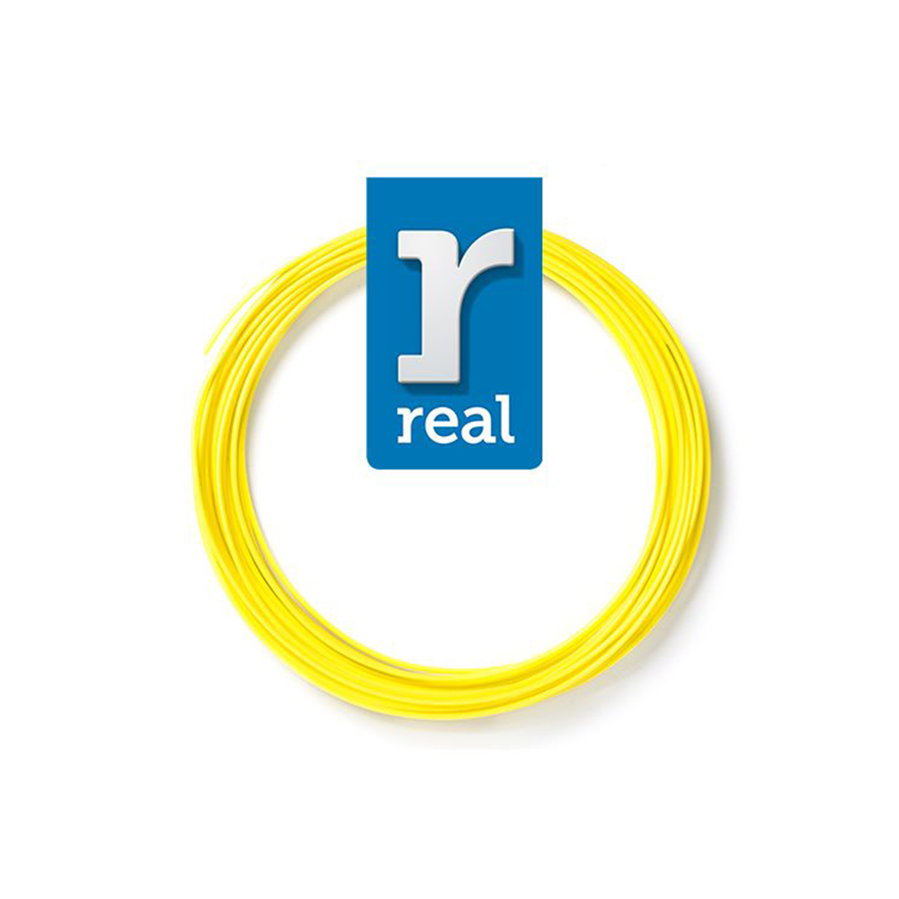 Real Filament Real PLA 3D Printer Filament 1.75mm Κίτρινο 0.0035kg