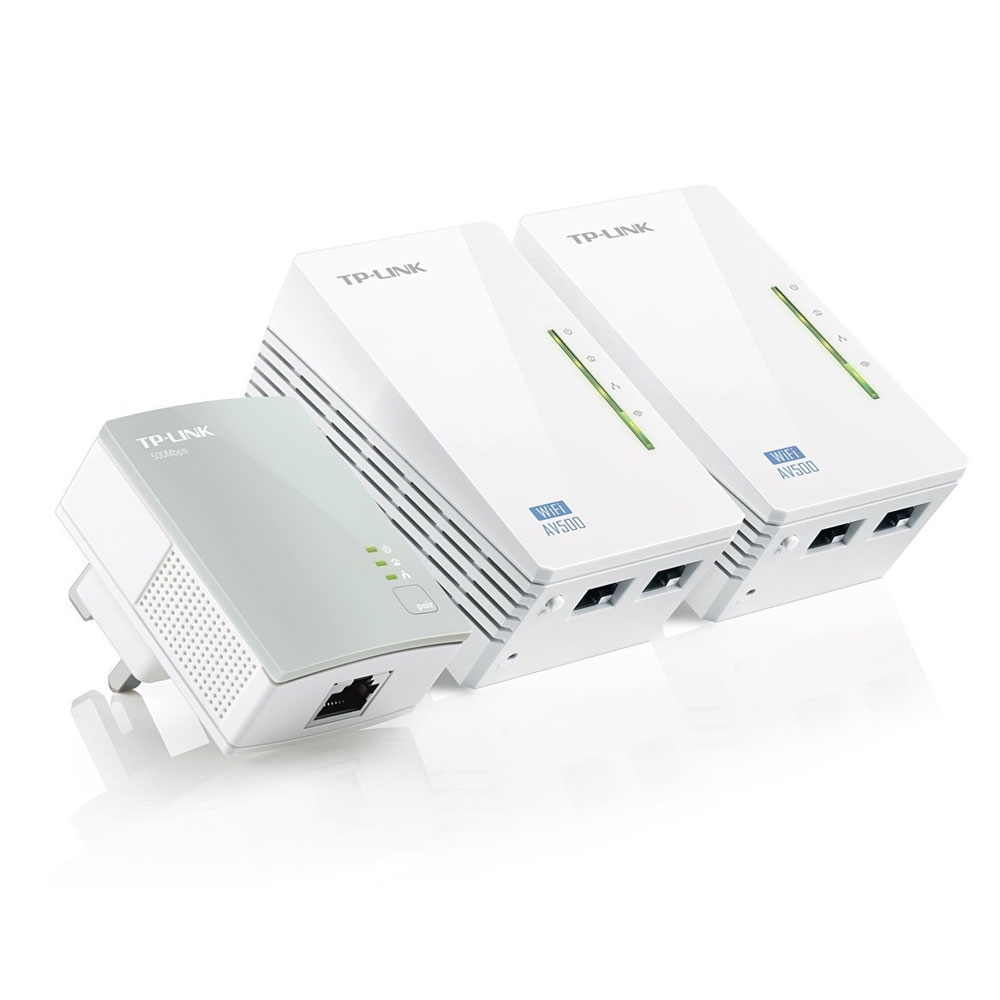 TP-LINK PowerLine WPA4220T AV500 Wireless 3-Pack Starter Kit (TL-WPA4220 TKIT) (TPTL-WPA4220TKIT) TP-LINK PowerLine WPA4220T AV500 Wireless 3-Pack Starter Kit (TL-WPA4220 TKIT) (TPTL-WPA4220TKIT)