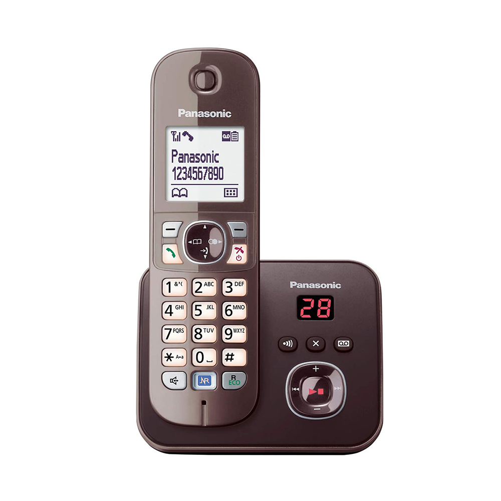 Panasonic KX-TG6821 Ασύρματο Τηλέφωνο με ανοιχτή ακρόαση Mocca Brown