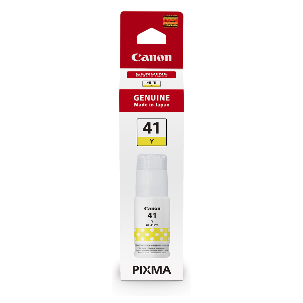 Γνήσιο Μελάνι Εκτυπωτή InkJet Canon GI-41 70ml Κίτρινο (4545C001)