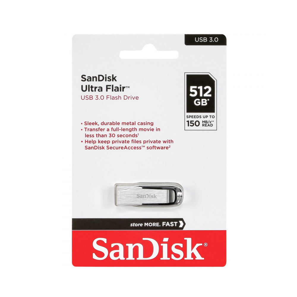 SanDisk Cruzer Ultra Flair USB 3.0 512GB (SDCZ73-512G-G46) (SANSDCZ73-512G-G46) SanDisk Cruzer Ultra Flair USB 3.0 512GB (SDCZ73-512G-G46) (SANSDCZ73-512G-G46)