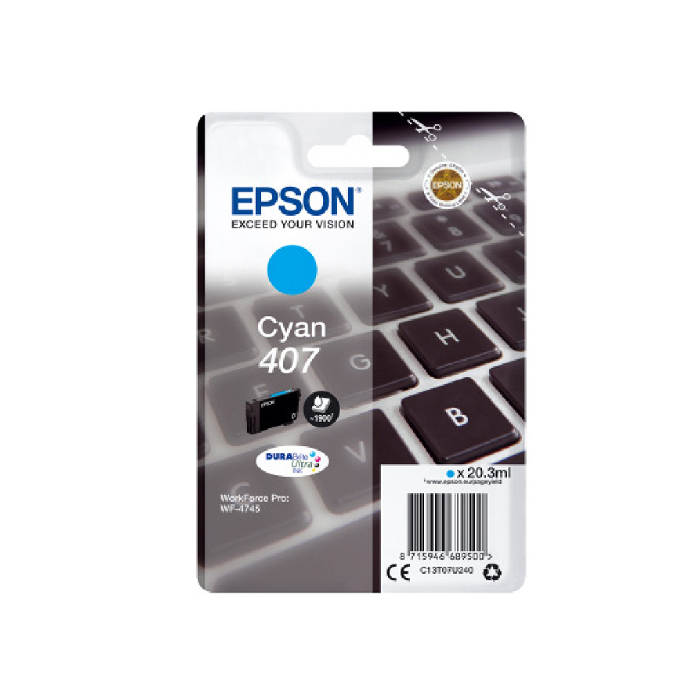 Epson 407 Cyan (C13T07U240) (EPST07U240) Epson 407 Cyan (C13T07U240) (EPST07U240)