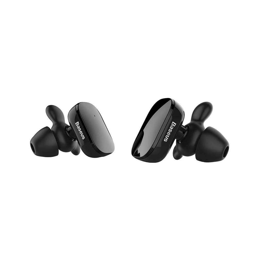 Baseus Encok W02 In-ear Bluetooth Handsfree Ακουστικά με Αντοχή στον Ιδρώτα και Θήκη Φόρτισης Μαύρα