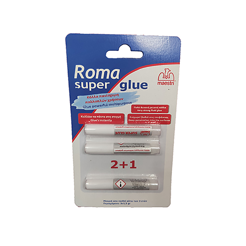 Roma Κόλλα Στιγμής Super Glue 2+1 (1197003) (ROM1197003)