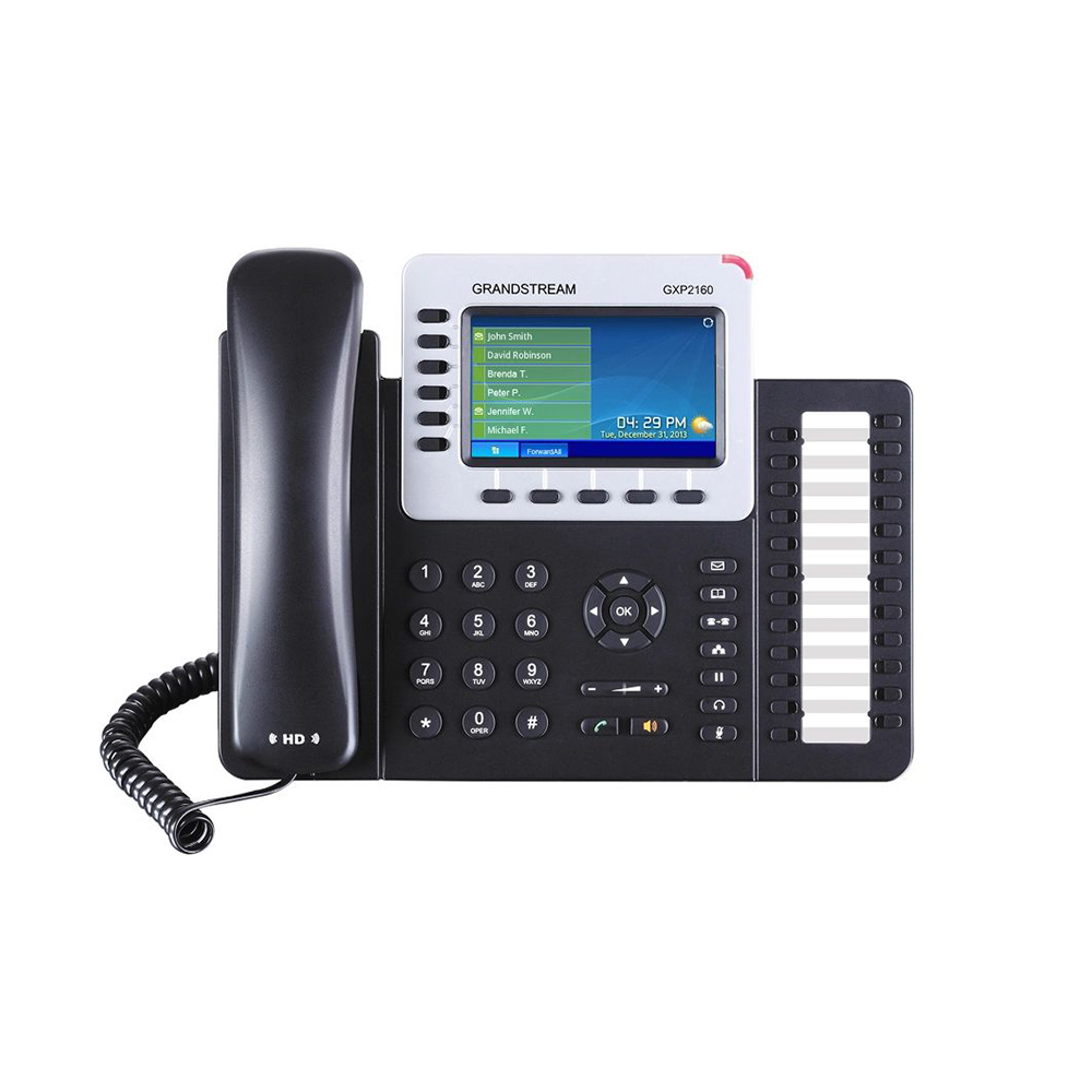 Grandstream GXP2160 Ενσύρματο Τηλέφωνο IP 6 γραμμών Μαύρο