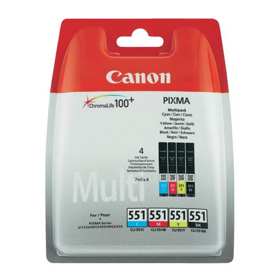 Canon Μελάνι Inkjet CLI-551MPK Multipack  (6509B009)