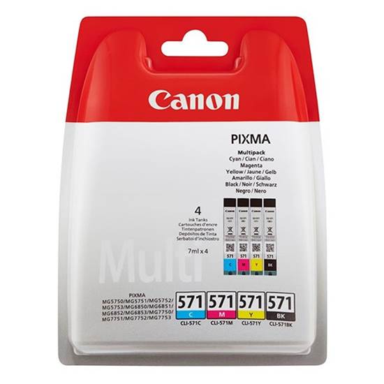Canon Μελάνι Inkjet CLI-571 (C/M/Y/BK) (0386C005)