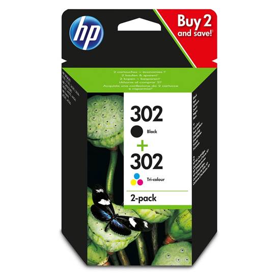 HP Μελάνι Inkjet No.302 Black & Colour 2-Pack (X4D37AE)