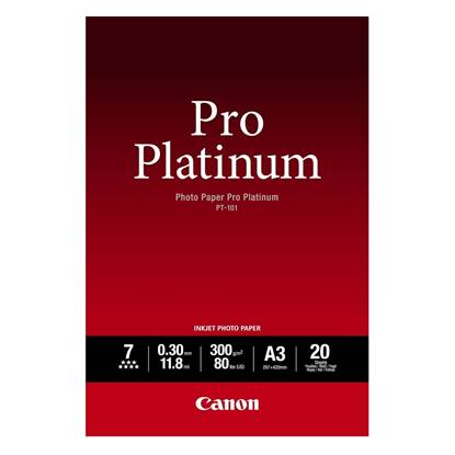 Φωτογραφικό Χαρτί Pro Platinum CANON A3 Glossy 300g/m² 20 Φύλλα (2768B017)