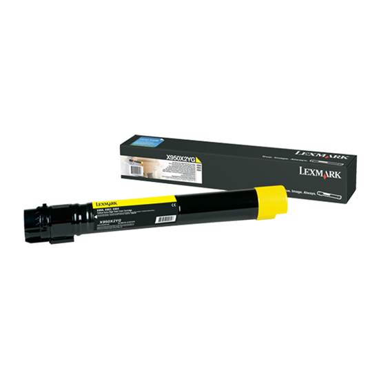 LEXMARK X950/952/954 YELLOW EXTRA HC PRINT CRTR (22K) (X950X2YG)