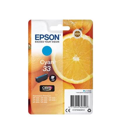 Epson Μελάνι Inkjet Series 33 Cyan (C13T33424012)