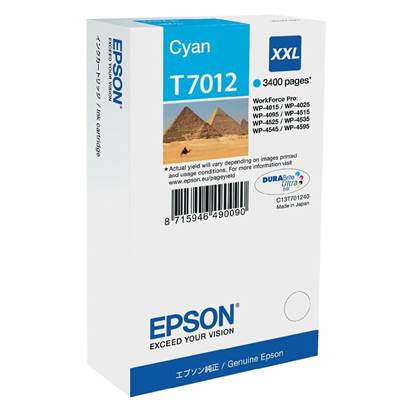 Epson Μελάνι Inkjet T7012 XXL Cyan (T701240)