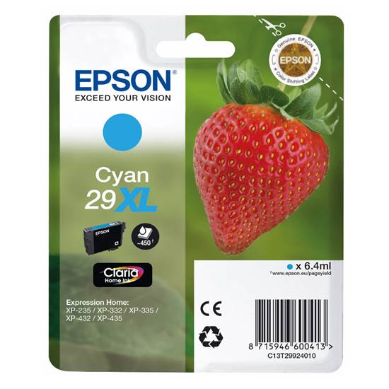 Epson Μελάνι Inkjet Series 29 Cyan XL (C13T29924012)